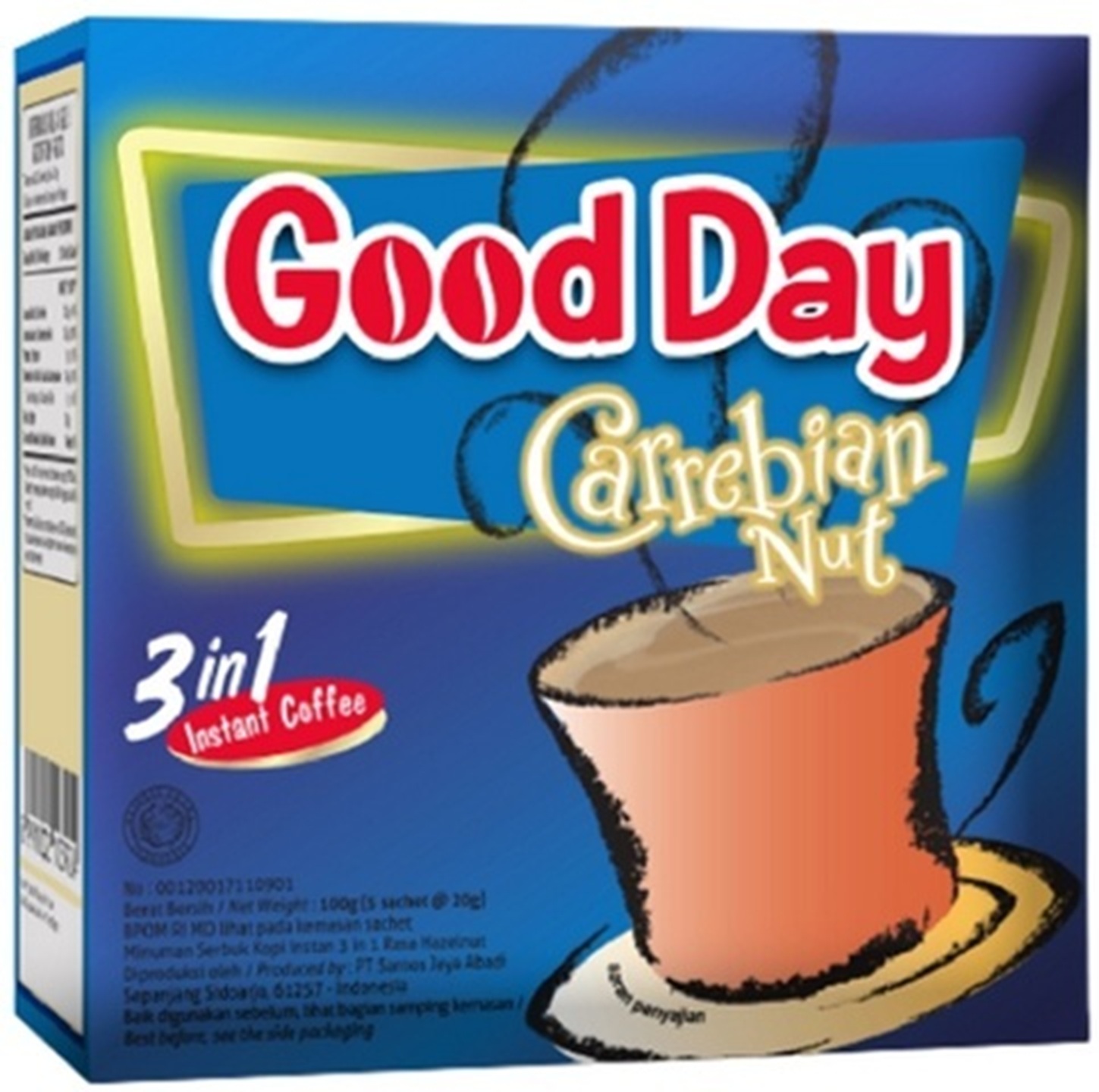 Kopi Instan 3in1 (5x20gr) Carrebian Nut