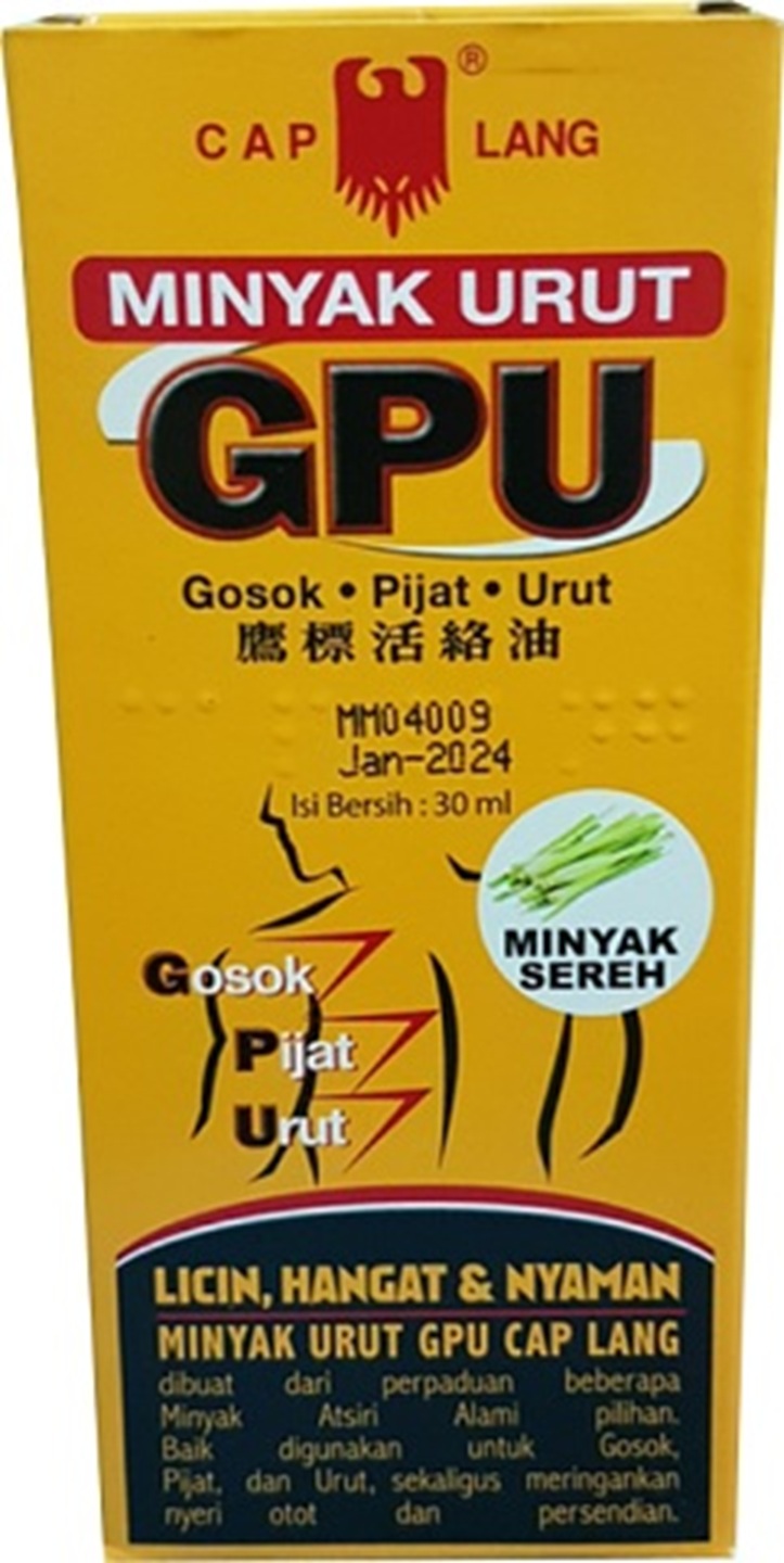 Minyak Urut GPU (Minyak Sereh)