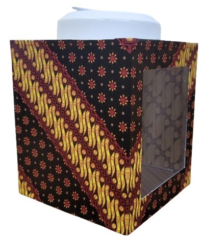 Kaleng Kerupuk Motif E Batik (11x11x13cm) 1pcs